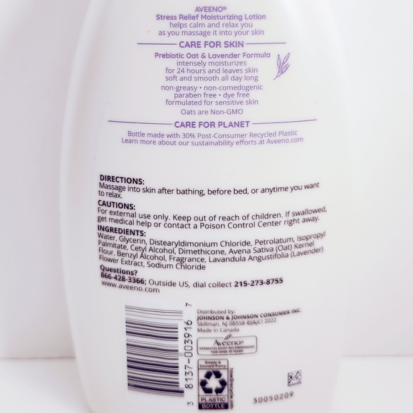 🔮3/$15 Aveeno Stress Relief Moisturizing Lotion with Lavender Scent - Picture 3 of 8